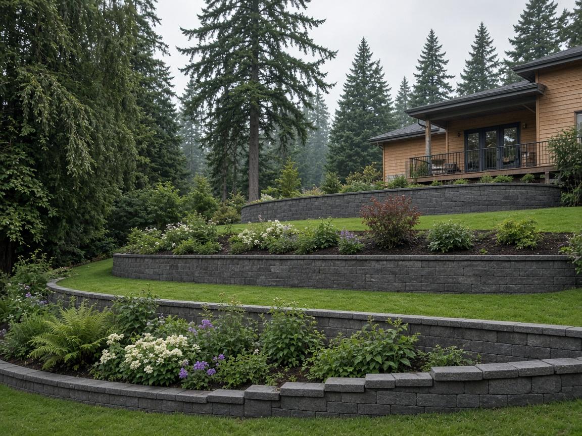 Terraced Retaining Walls in Burnaby